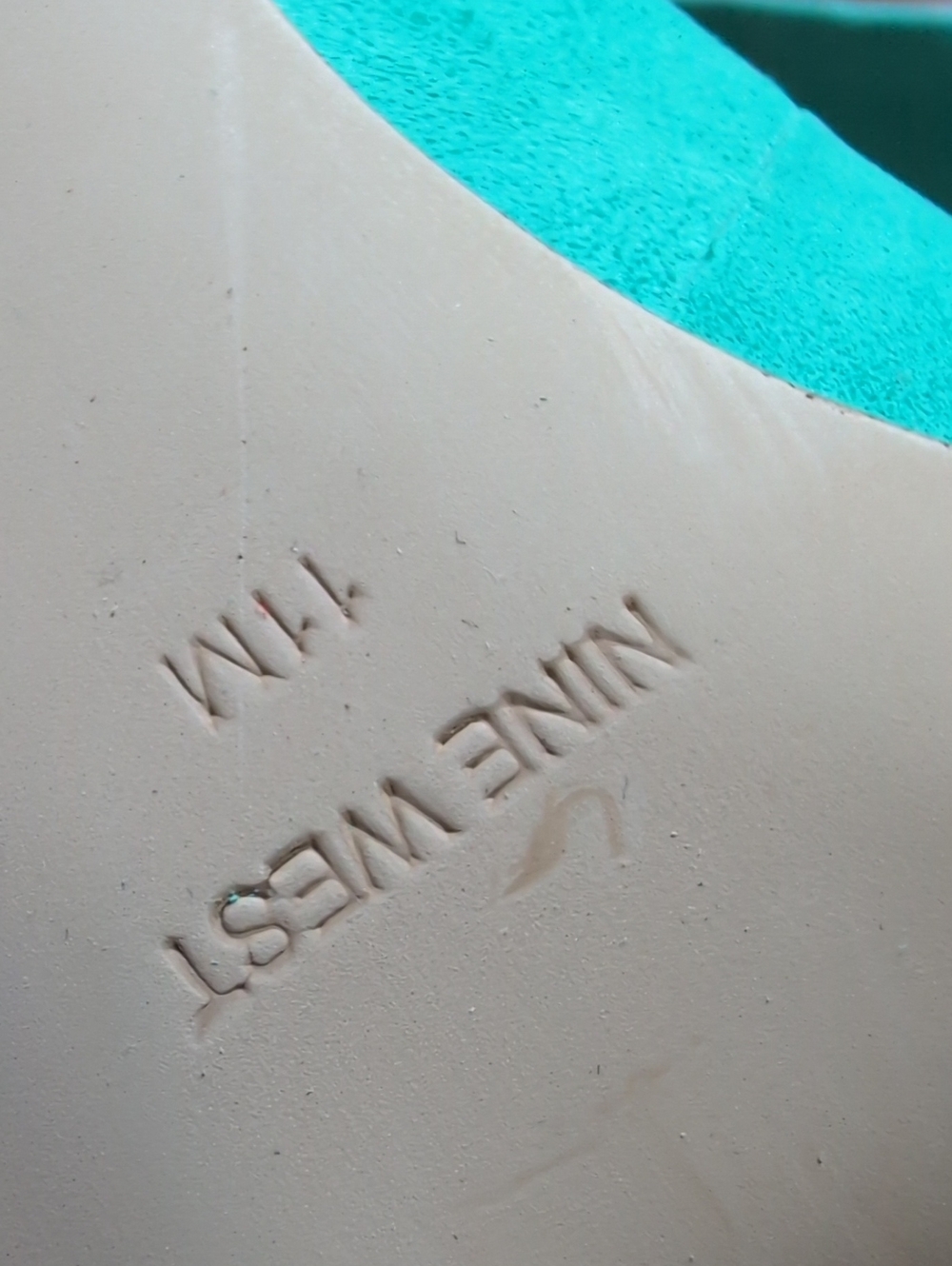 Nine West Aqua Teal Suede Pumps, Size 11 - Picture 8 of 8